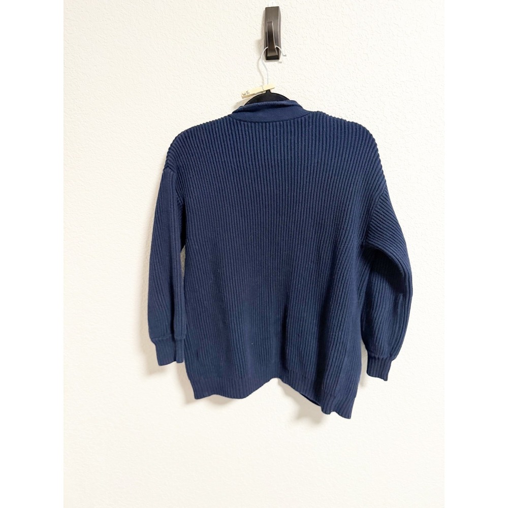 Quince Womens 100% Organic Cotton Oversized Cardigan Open Front Navy Small - Picture 2 of 6